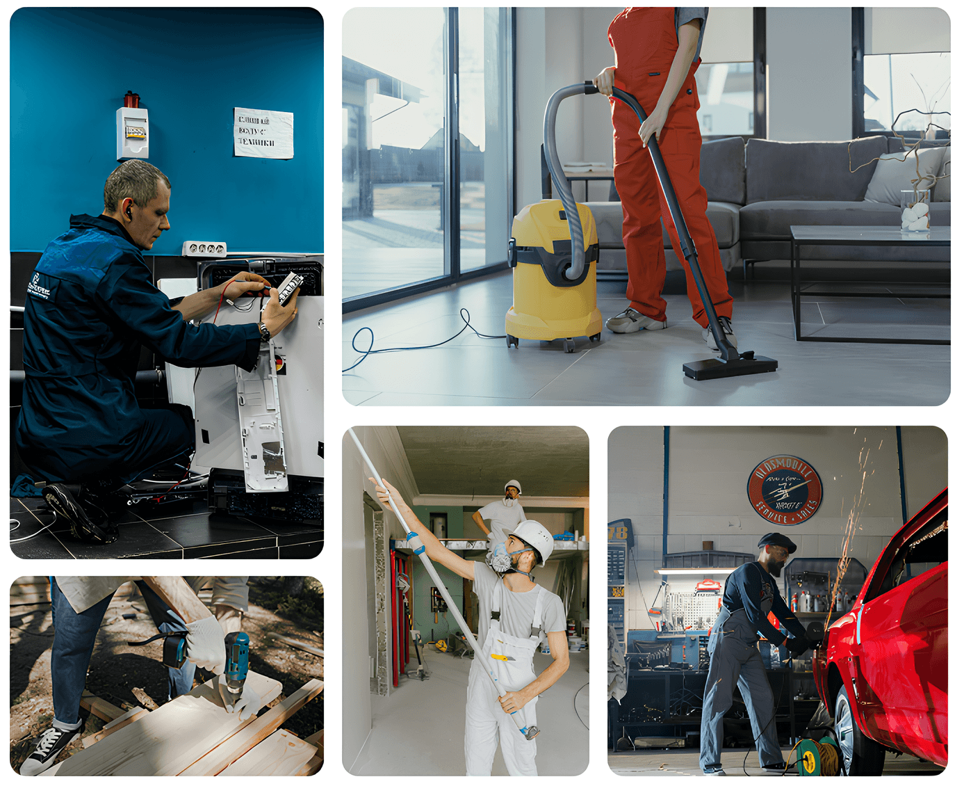 Tasker helping customer