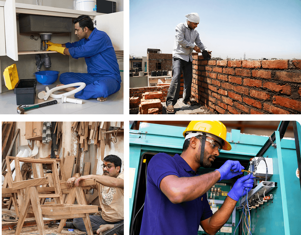 Tasker helping customer